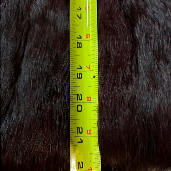 Vintage Split End Ltd 100% Rabbit Fur Coat Burgundy Size Mefium - Picture 6 of 9
